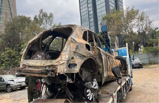 KDS 771X AUDI Q-5 (BURNT) SCRAP (DE-REGISTERED)